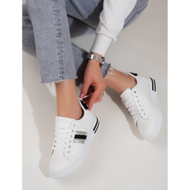 Sapatilhas de mulher Shelovet em plataforma alta branca branco 2