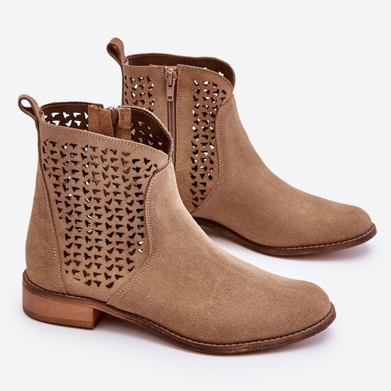 Botas camurça Nicole 2791/023 bege escuro 1