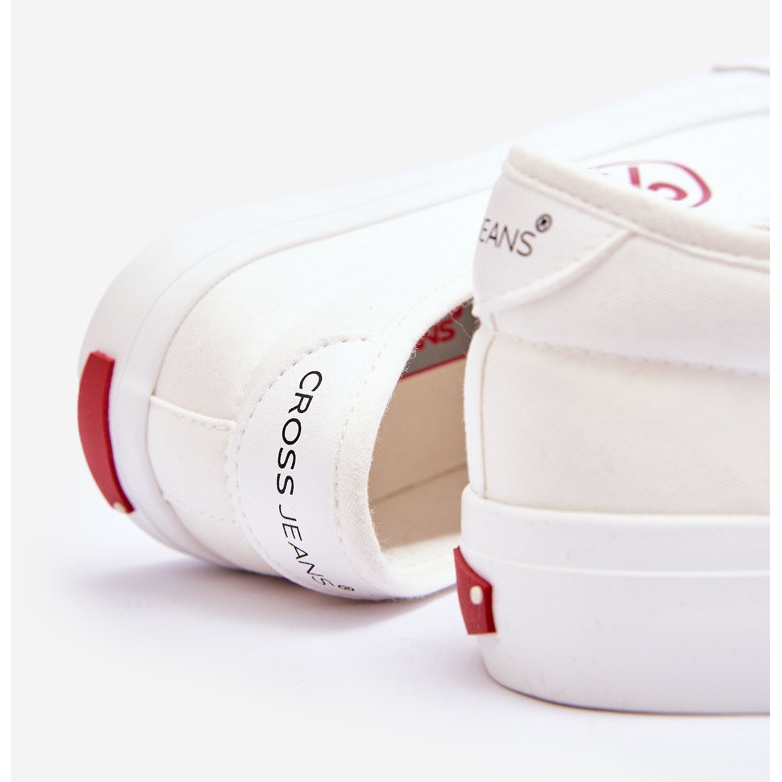 Cross Jeans Tênis feminino de tecido jeans cruzado LL2R4043 branco 2