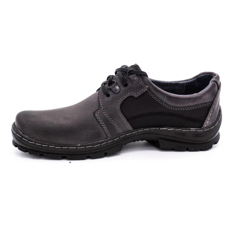 Polbut Sapatos masculinos de couro cinza K19 1