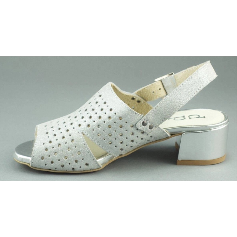 Dolce Pietro Sandálias prateadas no posto 2084 prata 1