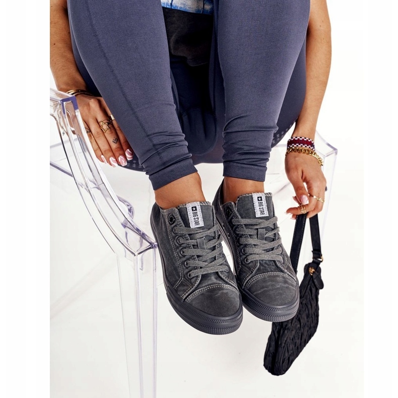 Tênis feminino Big Star cinza escuro DD274440 2