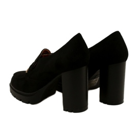 Evento Mocassins da moda na plataforma e barra preta preto 5