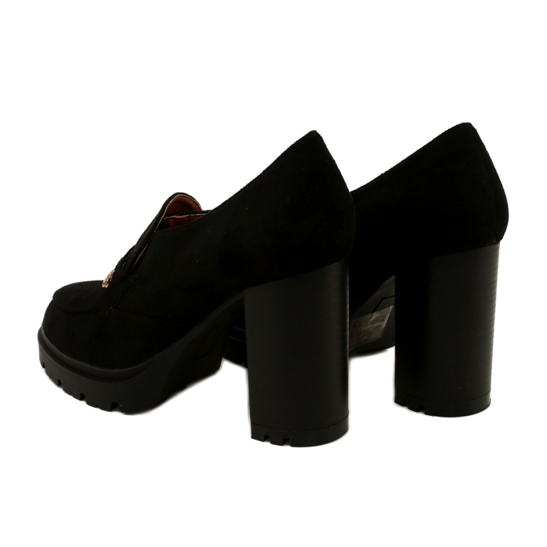 Evento Mocassins da moda na plataforma e barra preta preto 5