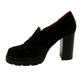 Evento Mocassins da moda na plataforma e barra preta preto 2