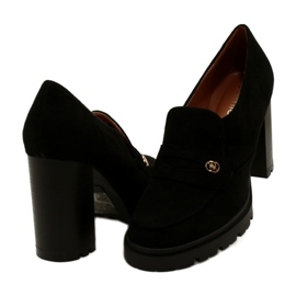 Evento Mocassins da moda na plataforma e barra preta preto 4