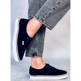 BM Tênis feminino de camurça Lovis Black preto 1