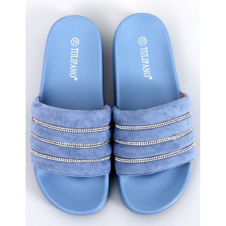 BM Slides de strass Lynne Blue azul 1