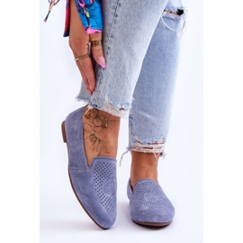 S.Barski Mocassins Giovana azuis confortáveis ​​de camurça azul 2