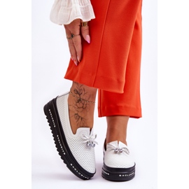 S.Barski Tênis de couro sem cadarço feminino corvo branco 1