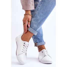 S.Barski Tênis de couro feminino branco Renes 2