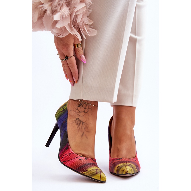 Lewski Shoes Sapatos de salto alto de couro da moda Lewski 2659 multicoloridos 1