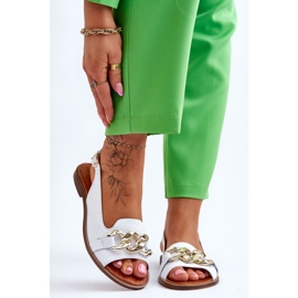 Lewski Shoes Sandálias femininas de couro Leewski sapatos 3230 ervilhas brancas branco 1