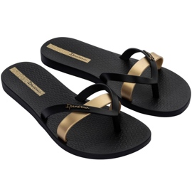 Chinelos Ipanema Kirei Fem W 81805-24006 preto dourado 1