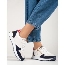 Tênis esportivo feminino confortável Shelovet branco 1