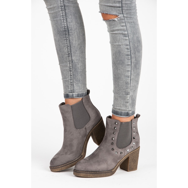 Seastar Botas com tachas cinza 2