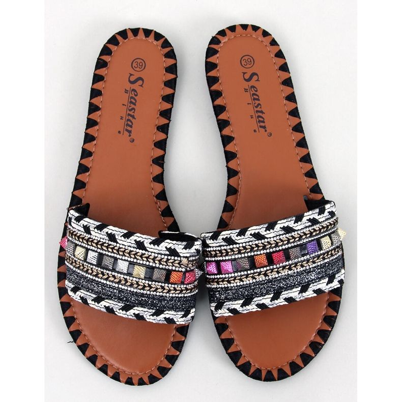 Chinelos marroquinos pretos marrakesh 1