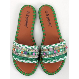 Chinelos marroquinos verde marrakech 1
