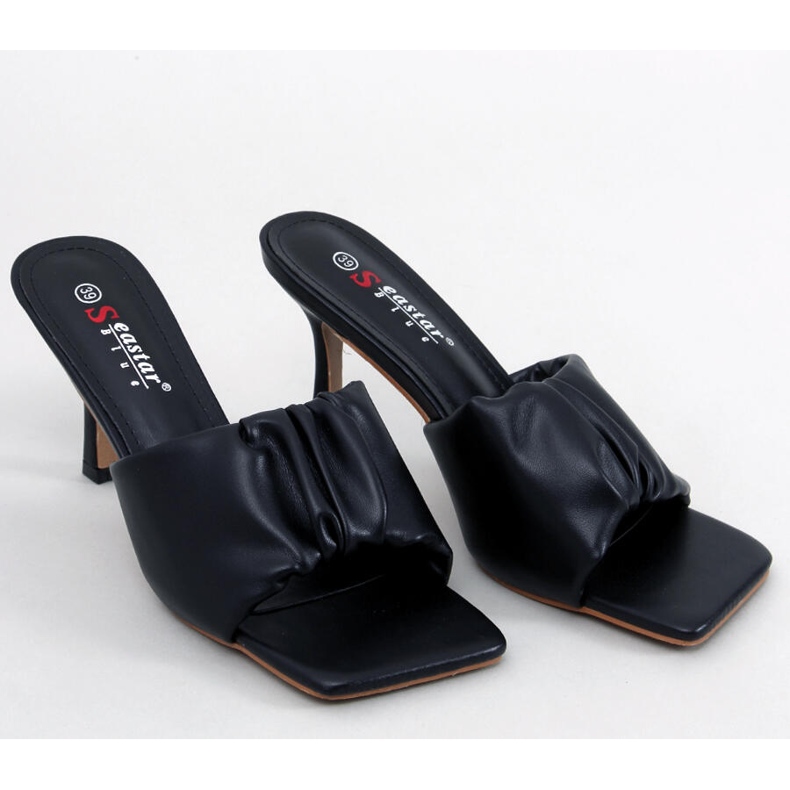 Seastar Devon Sandália preta com salto agulha preto 1 Seastar Devon Sandália preta com salto agulha preto 1