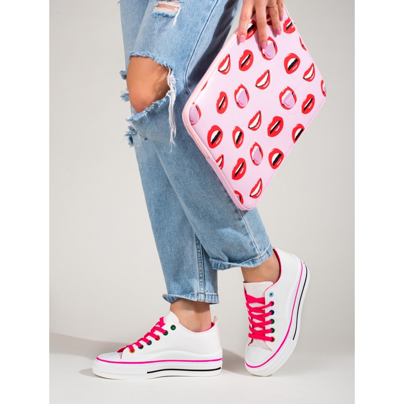 Tênis plataforma feminino Shelovet branco 2