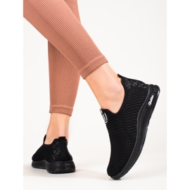 Sapatos esportivos leves de tecido preto feminino T.Sokolski 1