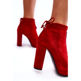 WS1 Botinhas de camurça em um zíper Donnita vermelho 3 WS1 Botinhas de camurça em um zíper Donnita vermelho 3