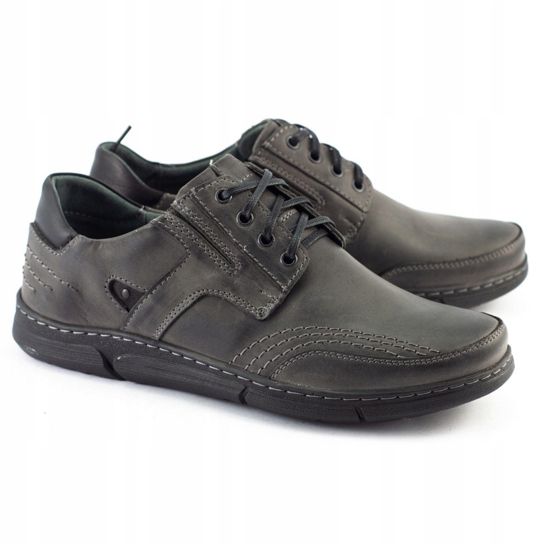 Polbut Sapatos masculinos casuais cinza J55 1