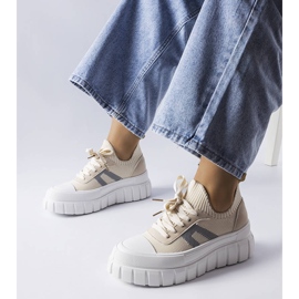 Tênis plataforma bege Charpentier 1