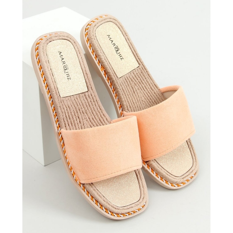 Chinelos de mulher Daniels Orange em camurça laranja 1