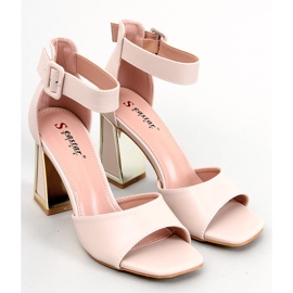 Seastar Sandália salto tira bege Ellen 2