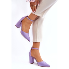 Seastar Sapatos de salto de camurça Lexie roxos tolet 1