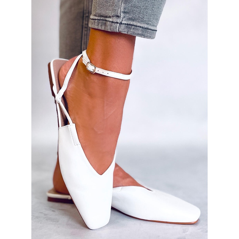 BM Sabrinas de salto aberto de Gianna White branco 2