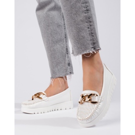 W. Potocki Mocassins em sola grossa com corrente Potocki branco 1 W. Potocki Mocassins em sola grossa com corrente Potocki branco 1