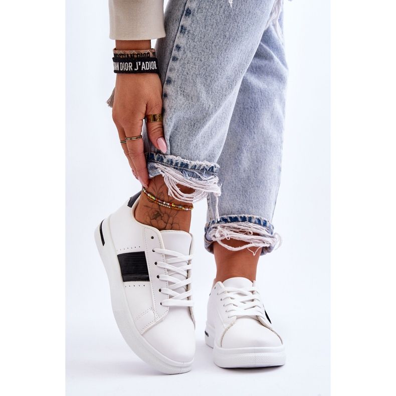 PG1 Sapatos de plataforma esportivos femininos branco e preto Soris 1