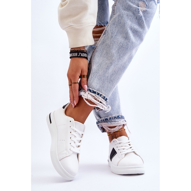 PG1 Sapatos de plataforma esportivos femininos branco e preto Soris 2
