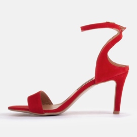 Marco Shoes Sandálias elegantes feitas de camurça natural vermelho 1