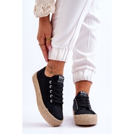 Tênis trançado da moda Lee Cooper LCW-23-31-1797L preto 1