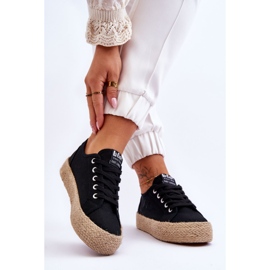 Tênis trançado da moda Lee Cooper LCW-23-31-1797L preto 2