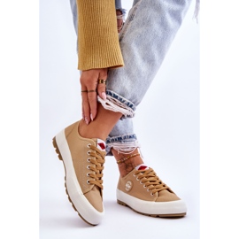 Tênis feminino plataforma baixa Lee Cooper LCW-23-44-1655L bege 2