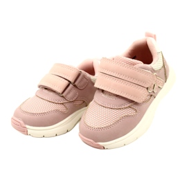 Evento Calçados esportivos femininos com velcro 23DZ23-5917 rosa branco 3