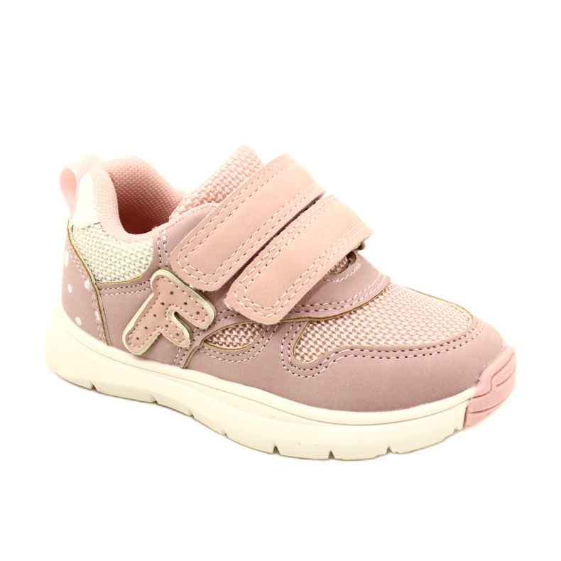 Evento Calçados esportivos femininos com velcro 23DZ23-5917 rosa branco 1