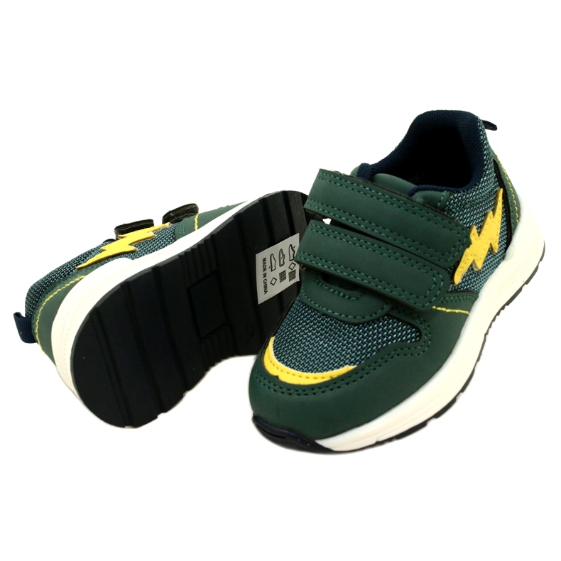 Evento Sapatos esportivos para meninos para velcro 23dz23-5916 verde 5