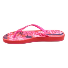 Chinelos femininos Ipanema Anat Nature VII FEM 83325 AI822 vermelho e rosa 2