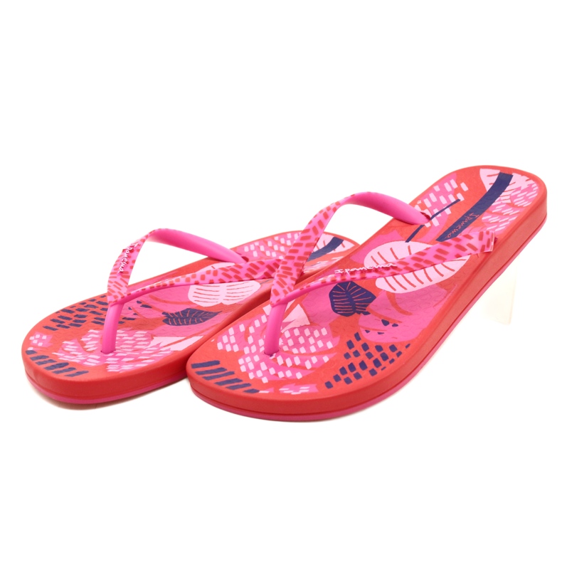Chinelos femininos Ipanema Anat Nature VII FEM 83325 AI822 vermelho e rosa 3