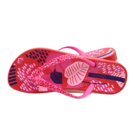 Chinelos femininos Ipanema Anat Nature VII FEM 83325 AI822 vermelho e rosa 4