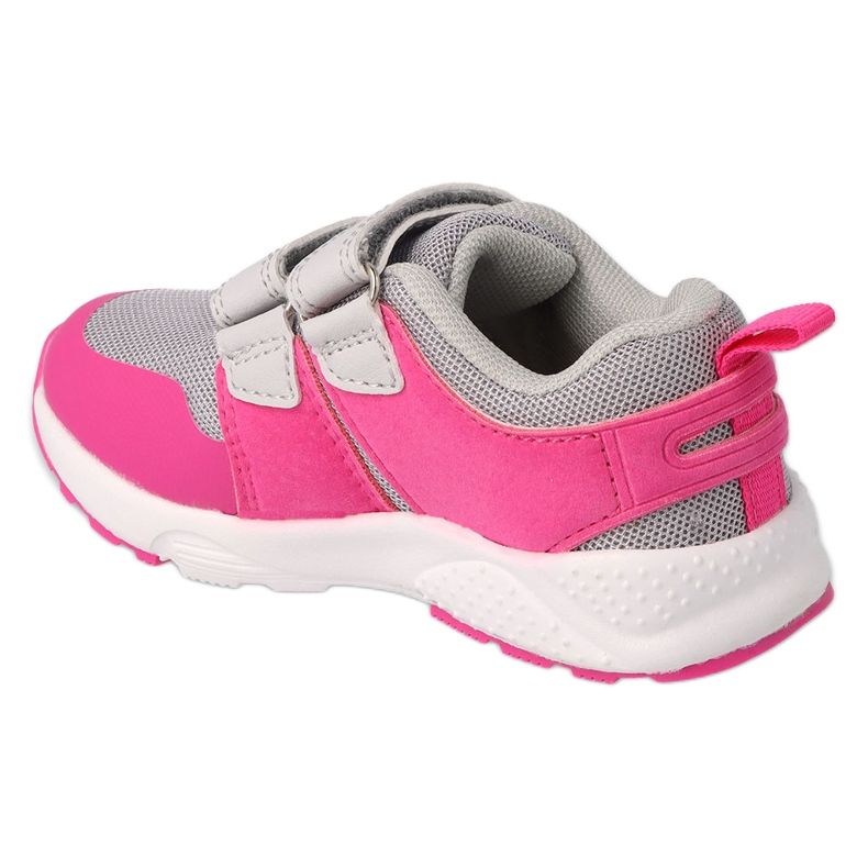 Befado esportivo infantil com velcro, cinza e rosa, 516X247 2