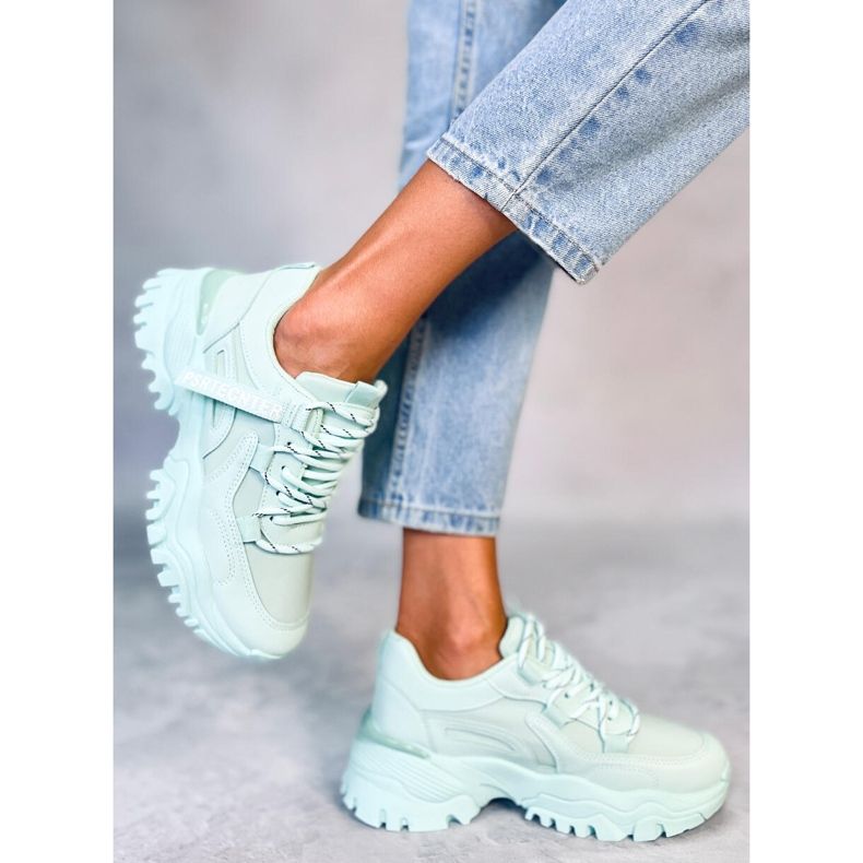 BM Bains Tênis de cunha verde 1