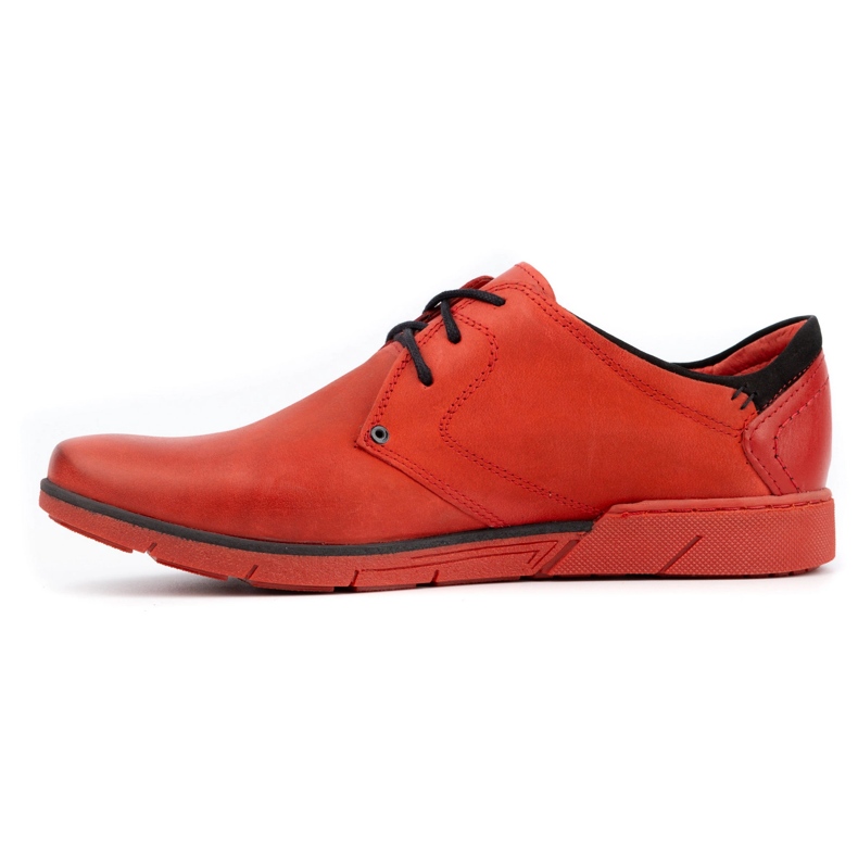 Polbut Sapatos de couro masculino 2103 vermelho 1