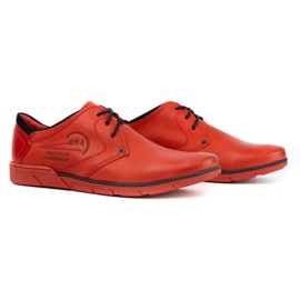Polbut Sapatos de couro masculino 2103 vermelho 2