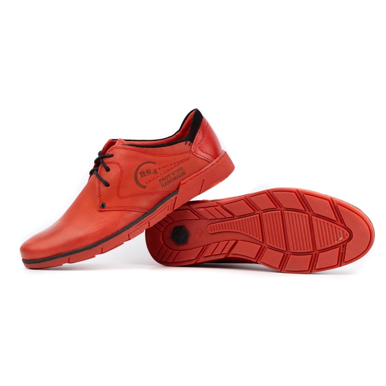 Polbut Sapatos de couro masculino 2103 vermelho 3